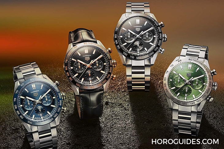 TAG HEUER - TAG HEUER Carrera再出力作,現代風多彩面盤誌慶品牌週年