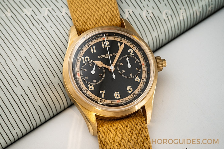 MONTBLANC - 1858 - 125583 - 青銅加身，徹底復古｜MONTBLANC 1858單按把計時碼錶