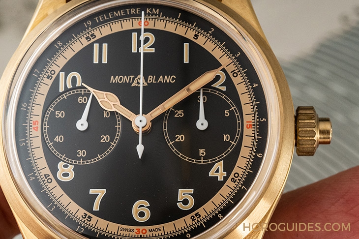 MONTBLANC - 1858 - 125583 - 青銅加身,徹底復古|MONTBLANC 1858單按把計時碼錶