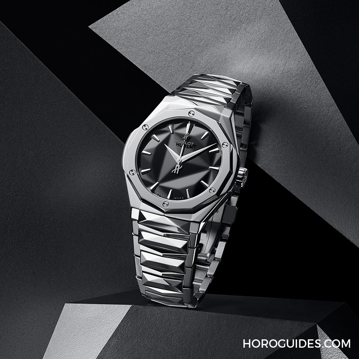 HUBLOT - CLASSIC FUSION - 550.NS.2200.NS.ORL22 - 聚焦立體鍊帶 打造多重鏡面光 HUBLOT經典融合系列Orlinski鍊帶錶