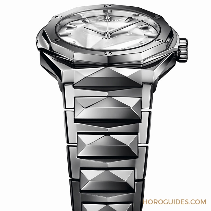 HUBLOT - CLASSIC FUSION - 550.NS.2200.NS.ORL22 - 聚焦立體鍊帶 打造多重鏡面光 HUBLOT經典融合系列Orlinski鍊帶錶