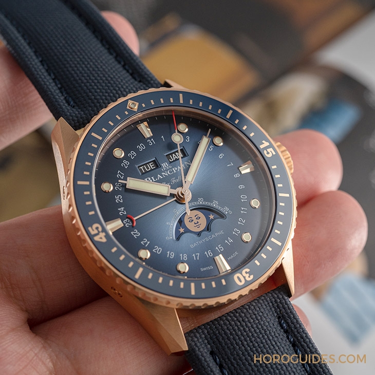 BLANCPAIN - FIFTY FATHOMS - 5054-1210-G52A - 允文允武的進階潛水錶:Blancpain五十噚深潛器全日曆月相腕錶