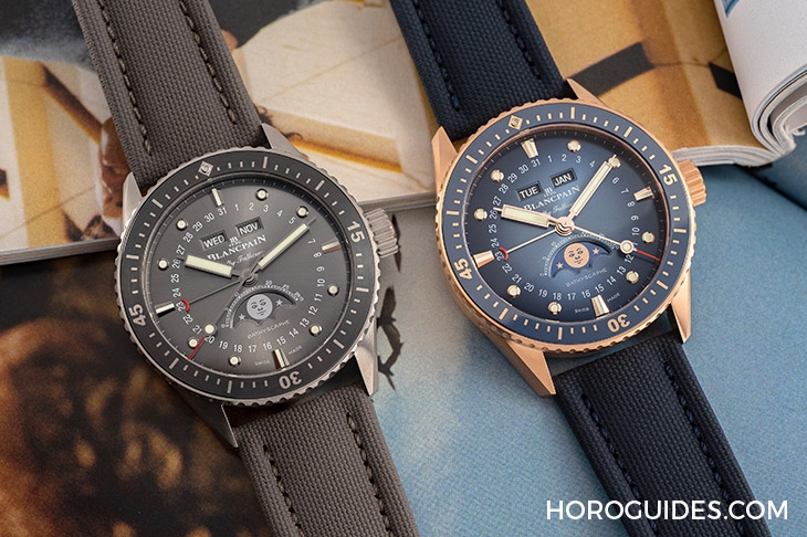 BLANCPAIN - FIFTY FATHOMS - 5054-1210-G52A - 允文允武的進階潛水錶:Blancpain五十噚深潛器全日曆月相腕錶