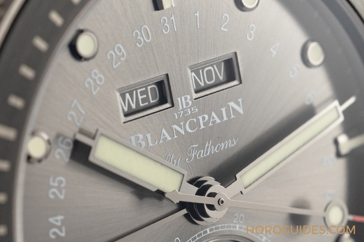 BLANCPAIN - FIFTY FATHOMS - 5054-1210-G52A - 允文允武的進階潛水錶:Blancpain五十噚深潛器全日曆月相腕錶