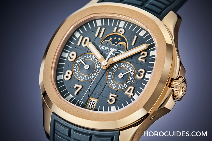 PATEK PHILIPPE - AQUANAUT - 5261R-001 - 百達翡麗Aquanaut第一款年曆錶:Aquanaut Luce 5261R-001搭配藍灰色錶盤
