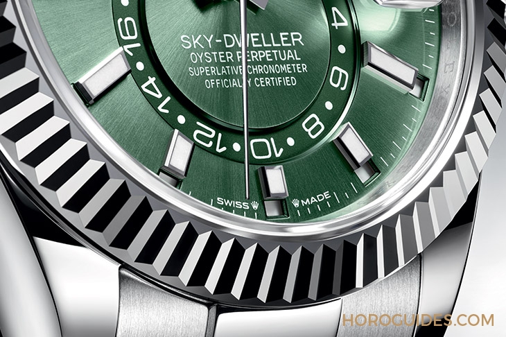 ROLEX - 勞力士天行者Sky-Dweller半金材質推出薄荷綠新色,玫瑰金材質搭配專屬藍綠色錶盤