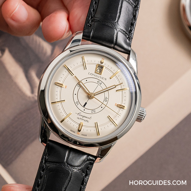 LONGINES - CONQUEST - L1.648.4.78.2 - 現代唯一的雙盤動力,浪琴無雙的互動思維|Conquest Heritage中央動力儲存腕錶