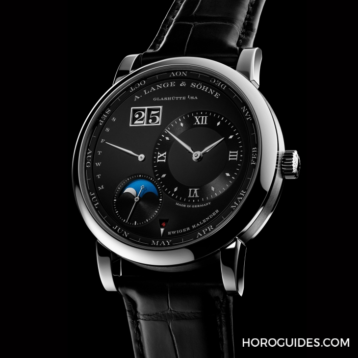 A. LANGE & SÖHNE - LANGE 1 - 345.036 - 純粹萬年曆披上鉑金黑面新裝| A. LANGE & SÖHNE Lange 1 Perpetual Calendar