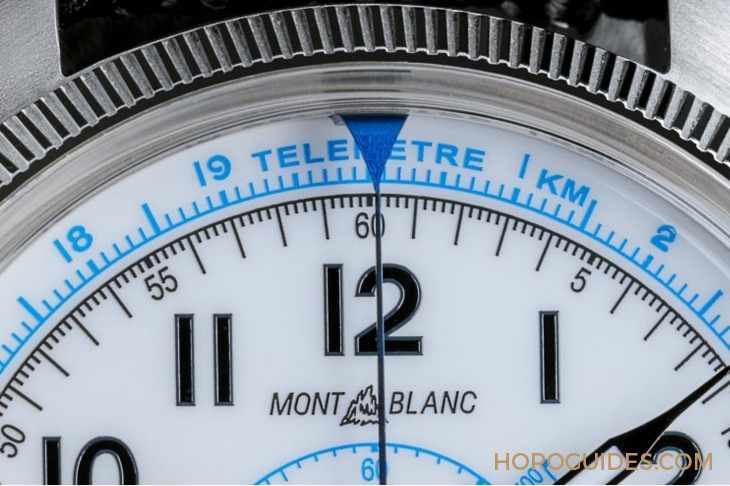 MONTBLANC - 1858 - (Blue Arrow) - MONTBLANC x Collective Horology聯手再現Minerva傳奇設計|1858 Minerva單按鈕計時碼錶Blue Arrow  P.05