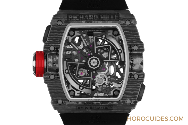 RICHARD MILLE - MEN - RM 35-03 - 破繭再出!RM 35-03 Rafael Nadal自動上鍊腕錶增設Carbon TPT®碳纖維錶殼新款