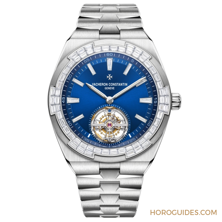 VACHERON CONSTANTIN - OVERSEAS - 6007V/210G-B955 - 白金、梯鑽、藍面與陀飛輪的美妙邂逅|VACHERON CONSTANTIN Overseas系列陀飛輪高級珠寶腕錶