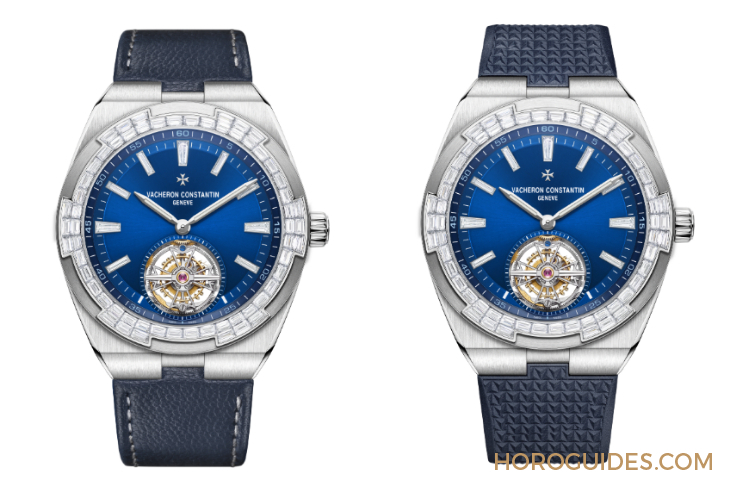 VACHERON CONSTANTIN - OVERSEAS - 6007V/210G-B955 - 白金、梯鑽、藍面與陀飛輪的美妙邂逅|VACHERON CONSTANTIN Overseas系列陀飛輪高級珠寶腕錶
