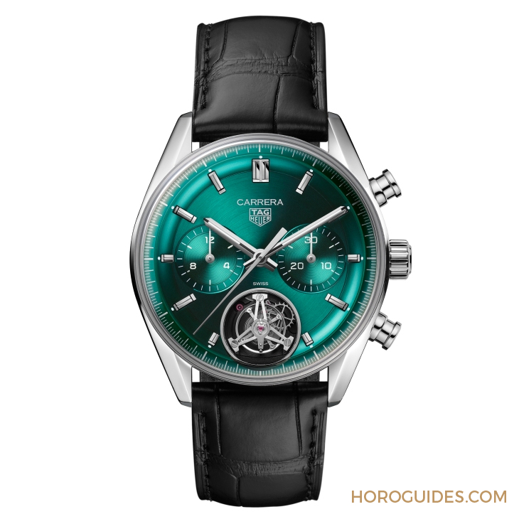 TAG HEUER - CARRERA - CBS2211.FC6545 - 2024 LVMH Watch Week速報｜TAG HEUER Carrera配優雅湖水綠面登場、多彩新作打頭陣