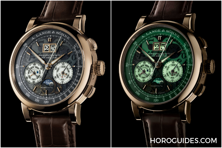 A. LANGE & SÖHNE - SAXONIA - 740.055 - 半透夜光錶盤再遇18K蜂蜜金|朗格Datograph Perpetual Tourbillon Honeygold "Lumen"