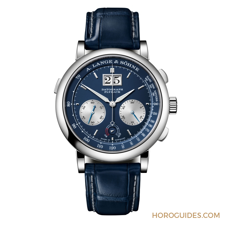 A. LANGE & SÖHNE - SAXONIA - 405.028 - 換裝18K白金配藍面,歡慶問世25周年|朗格Datograph Up/Down全新限量版