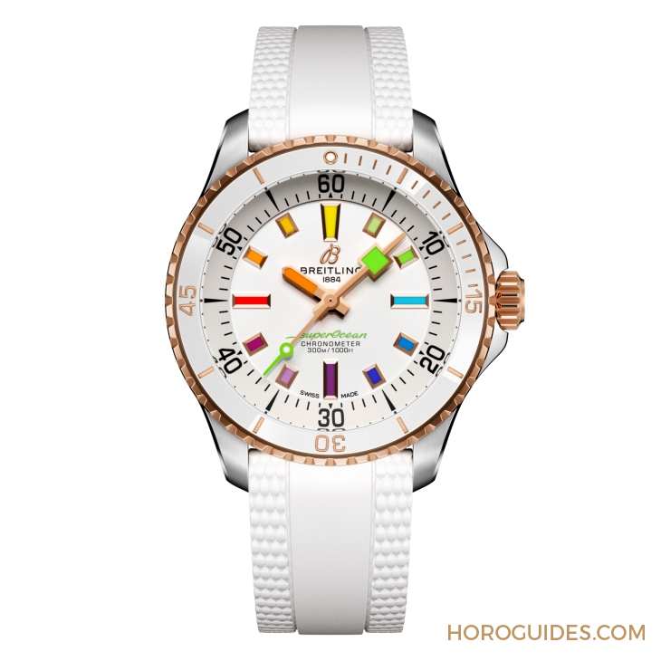 BREITLING - SUPEROCEAN - A17375211B2S4 - 彩虹時標面、46mm千米深潛新錶同步現身|BREITLING Superocean系列新錶