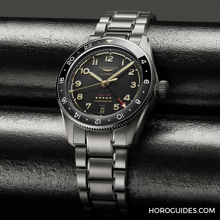 LONGINES - SPIRIT - L3.802.1.53.6 - 浪琴表LONGINES Spirit再掀熱潮!先行者系列Zulu Time鈦金屬與計時碼錶半金新登場