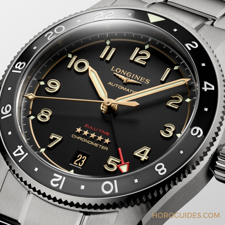 LONGINES - SPIRIT - L3.802.1.53.6 - 浪琴表LONGINES Spirit再掀熱潮!先行者系列Zulu Time鈦金屬與計時碼錶半金新登場