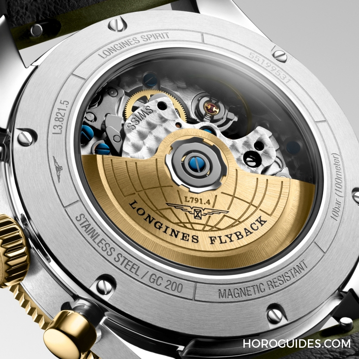 LONGINES - SPIRIT - L3.802.1.53.6 - 浪琴表LONGINES Spirit再掀熱潮!先行者系列Zulu Time鈦金屬與計時碼錶半金新登場