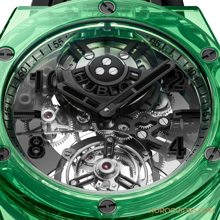 HUBLOT - BIG BANG - 429.JG.0110.RT - 2025 LVMH Watch Week速報：HUBLOT Big Bang自動上鍊陀飛輪綠色SAXEM腕錶
