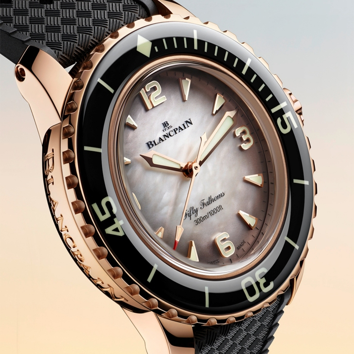 BLANCPAIN - FIFTY FATHOMS - 5007 3644A B64B - 清新柔色,精裝上陣|BLANCPAIN Fifty Fathoms 38mm款式「粉墨」登場
