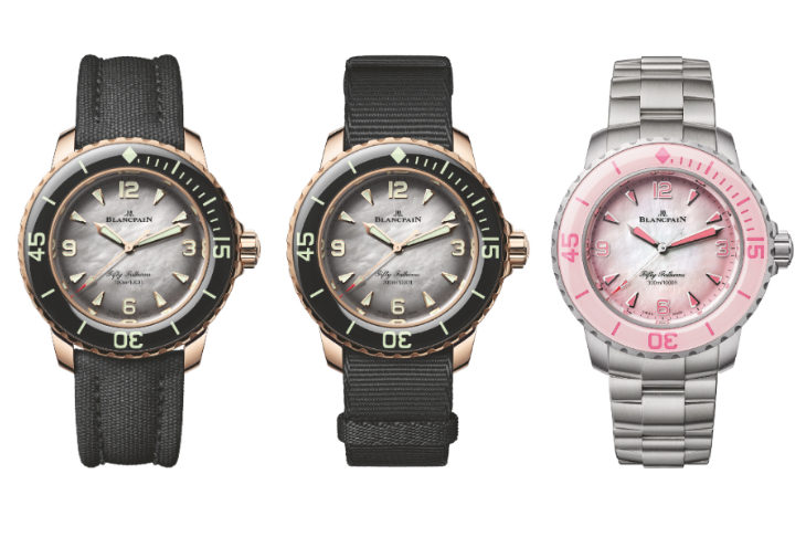 BLANCPAIN - FIFTY FATHOMS - 5007 3644A B64B - 清新柔色,精裝上陣|BLANCPAIN Fifty Fathoms 38mm款式「粉墨」登場