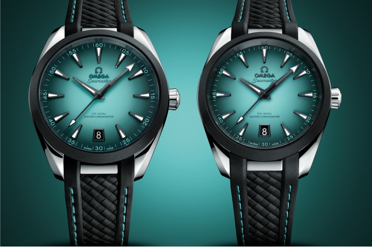 OMEGA - SEAMASTER - 220.32.41.21.03.001 - 碧波遇墨影｜OMEGA海馬Aqua Terra推出38與41mm綠松石面配黑色陶瓷錶圈新款