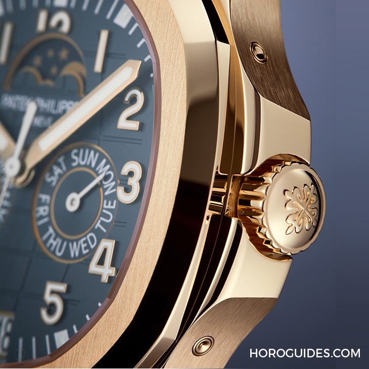 PATEK PHILIPPE - AQUANAUT - 5261R-001 - 百達翡麗Aquanaut第一款年曆錶:Aquanaut Luce 5261R-001搭配藍灰色錶盤