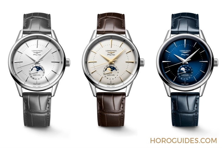 LONGINES - FLAGSHIP - L4.815.4.78.2 - 簡單、均衡,即是優雅!浪琴表LONGINES Flagship Heritage推出月相新款