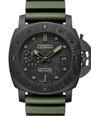 PANERAI 沛納海 SUBMERSIBLE Marina Militare Carbotech專業潛水碳纖維腕錶