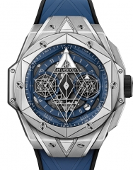 HUBLOT 宇舶錶 BIG BANG UNICO SANG BLEU II刺青鈦金藍色腕錶