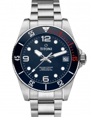 TITONI 瑞士梅花錶 SEASCOPER SEASCOPER 600米-潛水藍