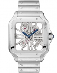 CARTIER 卡地亞 SANTOS DE CARITER Santos de Cartier鏤空腕錶